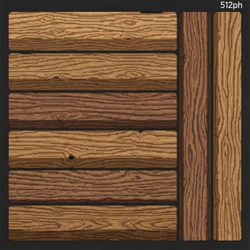 512px Wood Beam Pixel Art Sprite Sheet
