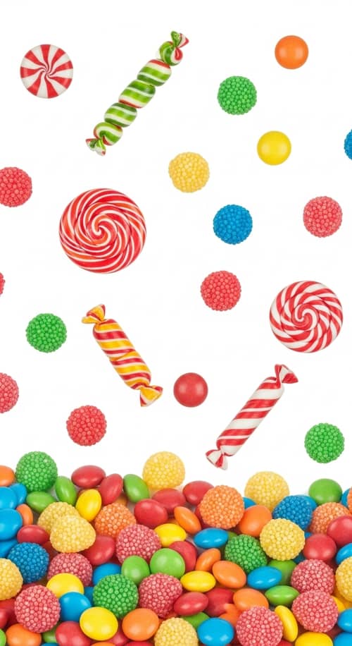 Colorful and Dynamic Candy Display | Juicy Freshness Visualized