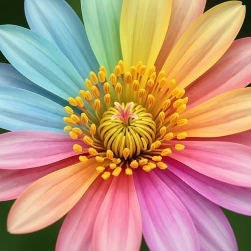 Radiant Colorful Bloom Close-up | Generative AI Artwork