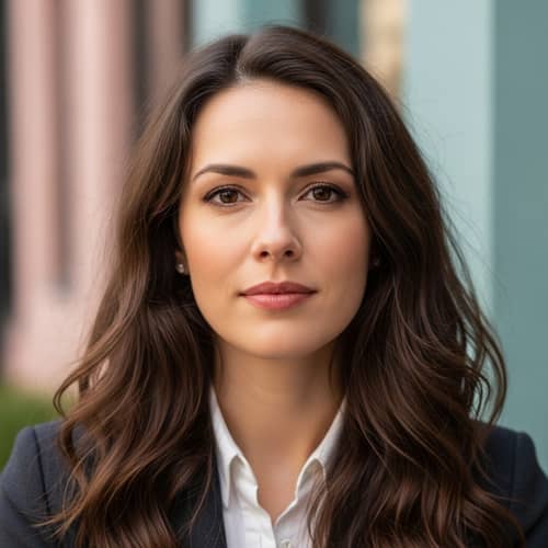 Woman in Her 30s with Brown Wavy Hair and Eyes