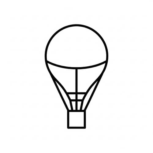 Simple Balloon Coloring Page for 2-Year-Olds