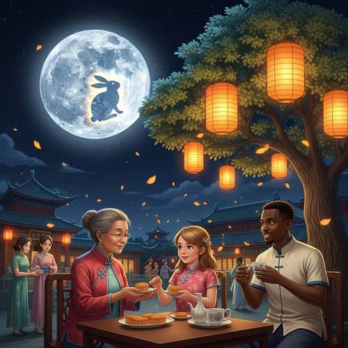 Chinese Mid-Autumn Festival Celebration | Full Moon and Cultural Gathering