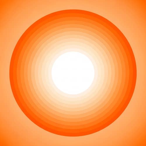 Spiritual Circle: White to Orange Gradient | Symbolizing Inner Pureness to Physical Influence