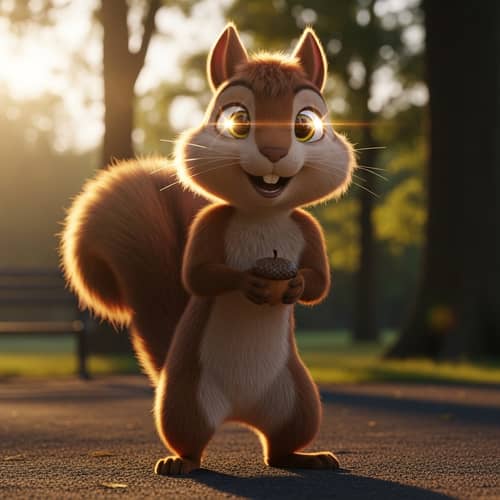 Soft Brown Fur Squirrel | Bright Inquisitive Eyes