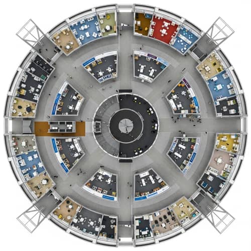 Circular Exhibition Floor Plan | Layout for Display Areas