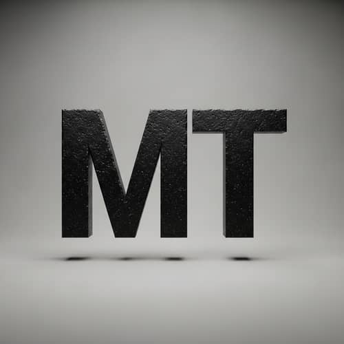 MT Abbreviation Artwork | Contrasting Letters M and T