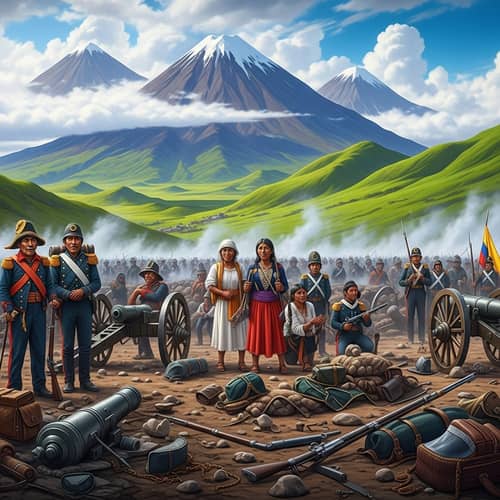 War Scenes in Ecuador: Courage and Conflict