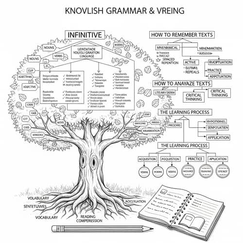 English Grammar and Writing - Knowledge Tree Sketch