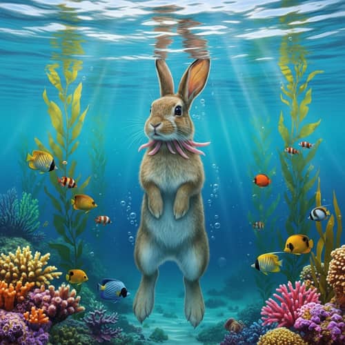 Sea Rabbit: Imaginative Underwater Bunny with Adaptations