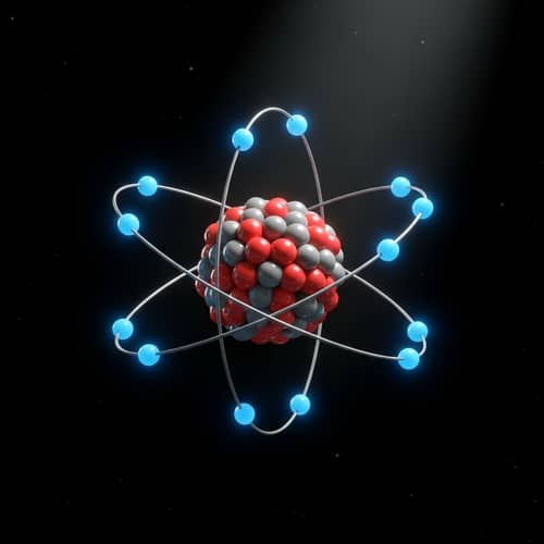 Highly Magnified Single Atom: Protons, Neutrons & Electrons