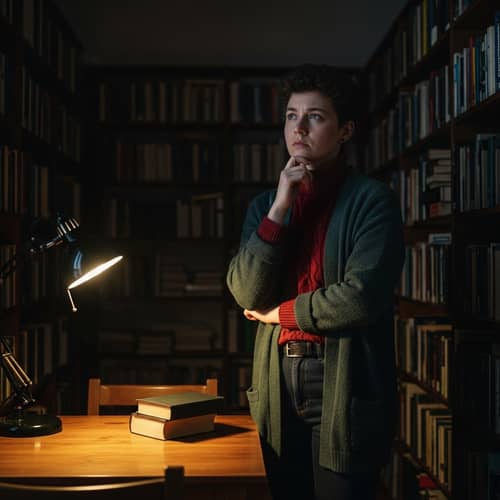 Contemplative Person Making Decisions