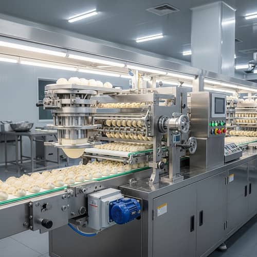 Automatic Dumpling Machine in a Modern Factory