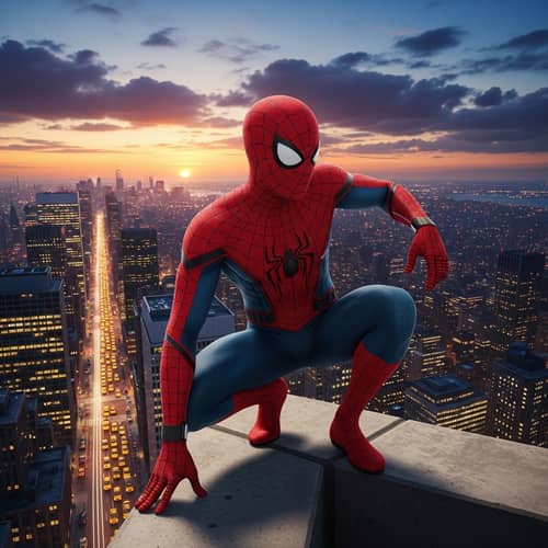 Realistic Spider-Man Art: A Hero's Vigil