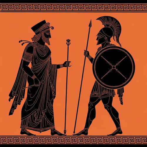 Greek Art: Xerxes King of Persia & Leonidas King of Sparta