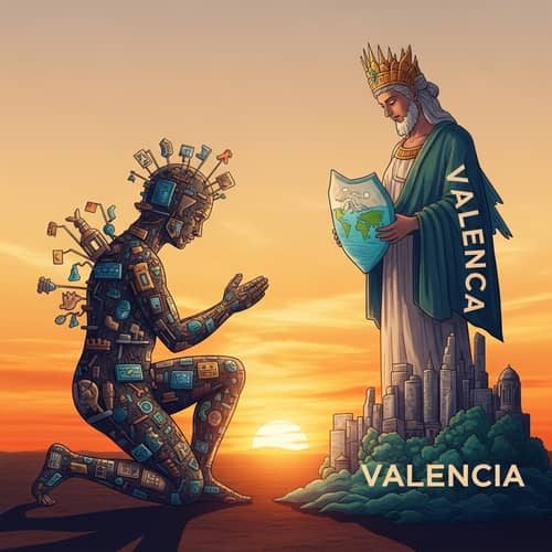 Artistic Interpretation of Sustainable Madrid Paying Homage to Valencia