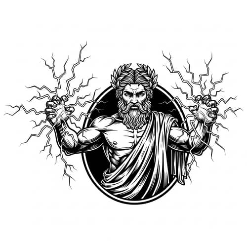 Zeus-inspired Lightning Logo Design