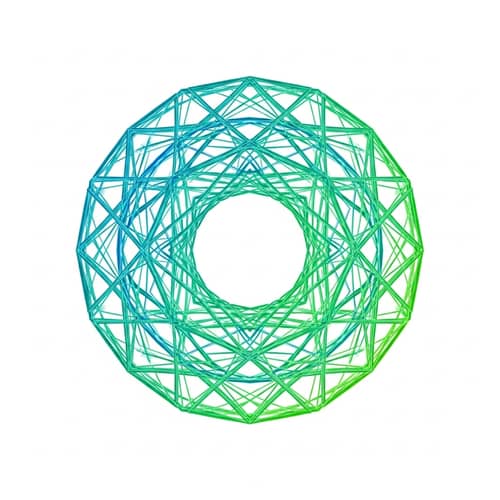 Abstract Geometric Logo Design in Vibrant Blue and Green Colors