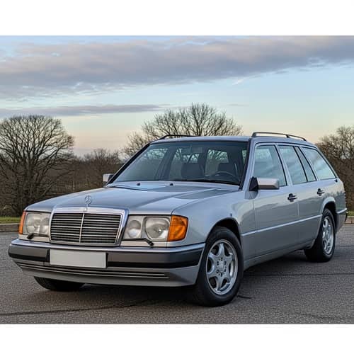 Classic Mercedes W124 Wagon in Scenic Setting