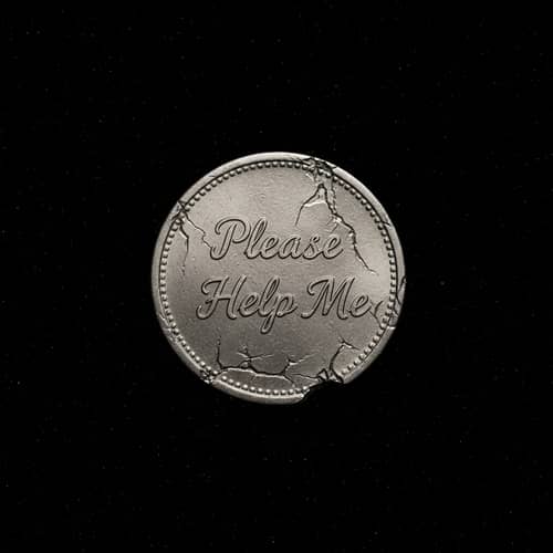 Unique 'Please Help Me' Coin in Cosmic Isolation