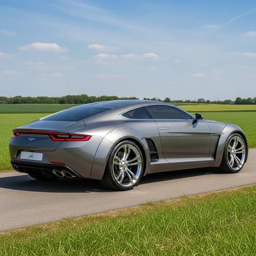 Futuristic Modern Car in Scenic Setting