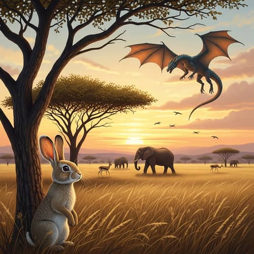 Courageous Rabbit in the African Bushveld - Quest for Adventure