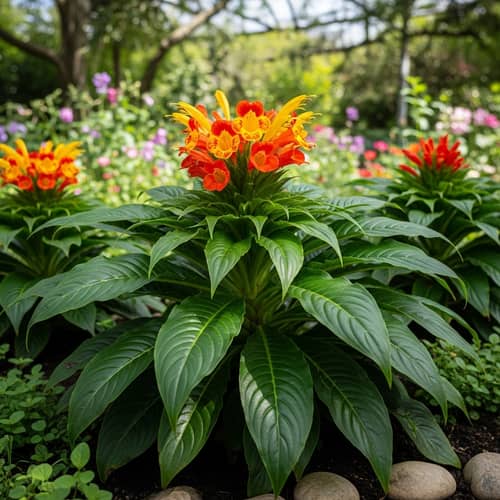 Akari Plant: Bright Flowers and Lush Foliage in Natural Garden