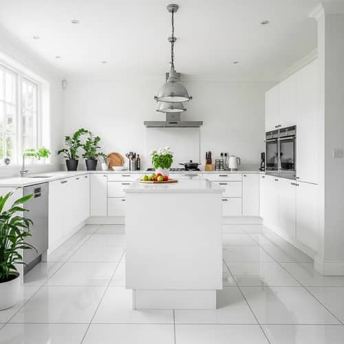 Sleek White Kitchen Design | Modern & Functional