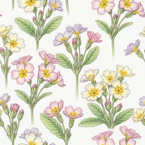Primrose Floral Pattern Design | Light, Airy Atmosphere