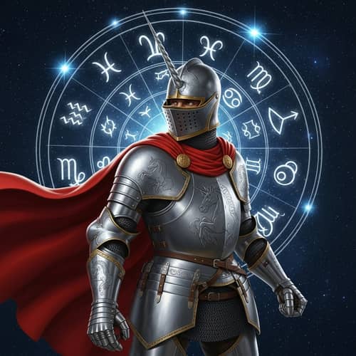 Medieval Knight with Unicorn Motifs | Zodiac Constellations