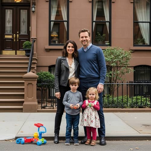 Family Portrait in Urban Setting | Popular TV Sitcom Characters