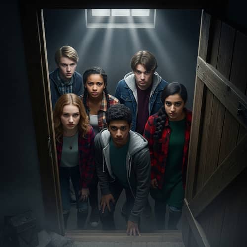 5 Teens Brave the Creepy Dark Basement Adventure