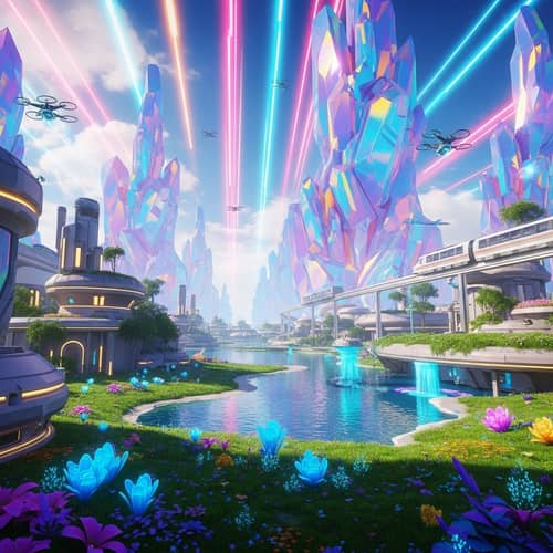 Futuristic Abstract Scenery | Digital Landscape Design