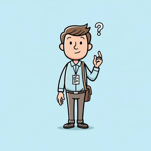 Friendly Private Tour Guide Cartoon Character