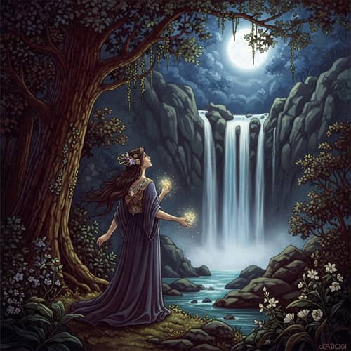 Enchanted Woodland Entity in Gem-like Hues | Neoclassical Fantasy Art