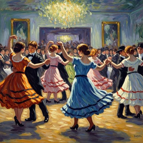 Impressionist Dance Hall Painting | Vivid Colors & Brush Strokes