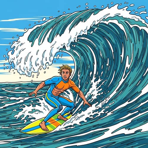 Extreme Sports Surfer Tackling Colossal Wave | Excitement of Adrenaline