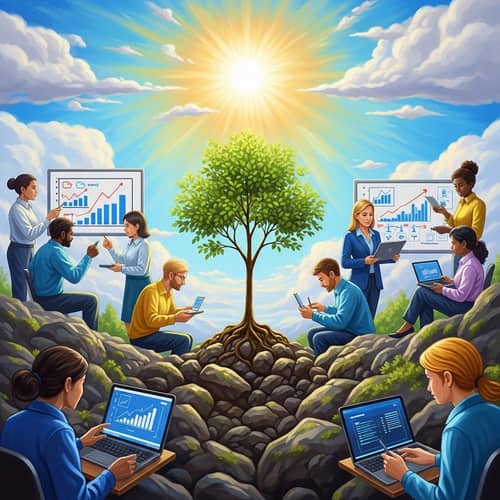 Vibrant Artwork Symbolizing Growth, Unity & Passion