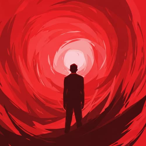 Vibrant Red-Toned Abstract Illustration