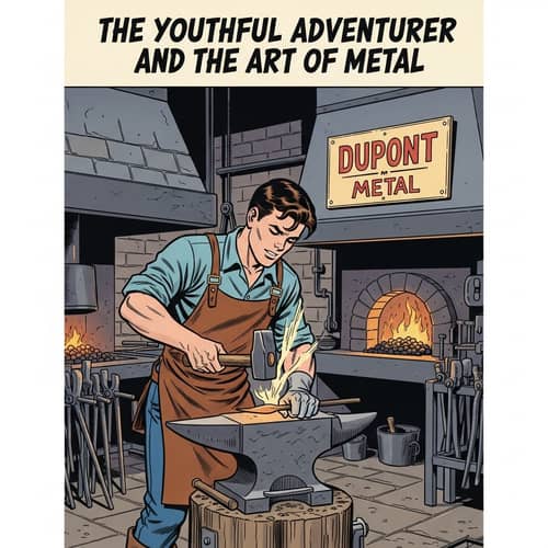 The Youthful Adventurer and the Art of Metal - Comic Book Cover Design