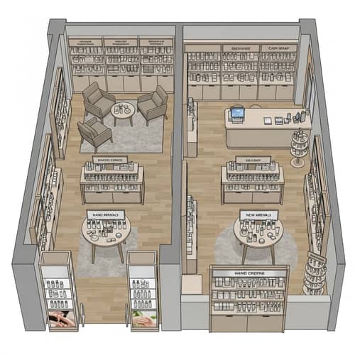 Optimized Floor Plan for Hand Cream Business (16.8 sqm)