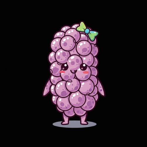 Adorable Staphylococcus Bacterium with a Bow - Illustration