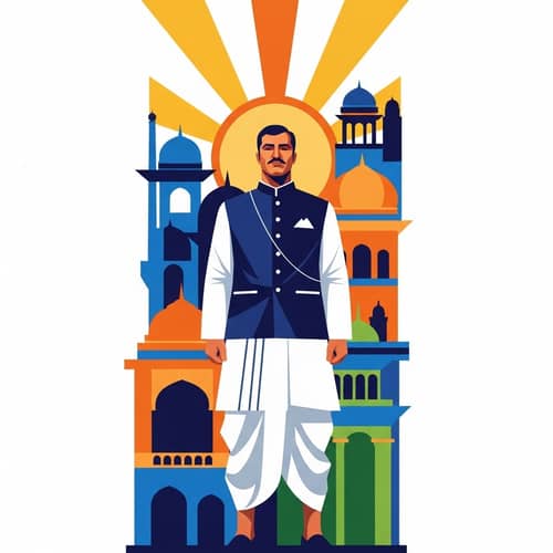 Modern Indian Leadership Illustration
