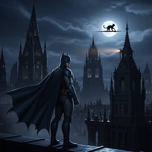 Gothic City Night Scene with Original Vigilante - YouTube Video