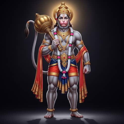 Lord Hanuman: The Majestic Deity with Mace