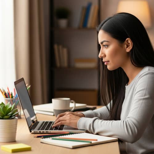 Hispanic Freelancer Embracing Work: Creative Workspace Vibes