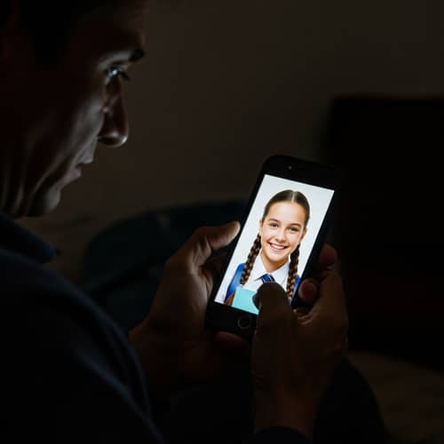 Capturing Joy: A Happy Schoolgirl on Phone