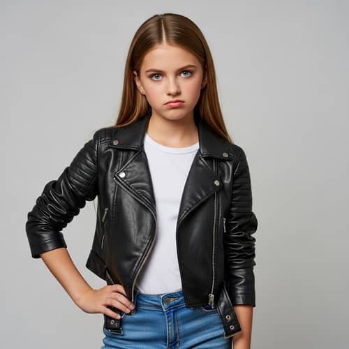 Stylish 13-Year-Old Girl with Confident Posture | Trendy Clothing