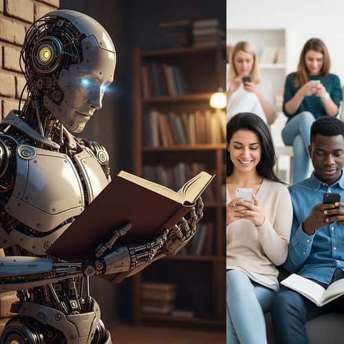 Human-Robot Interaction: Diverse People and Mechanical Robot Immersed in Activities