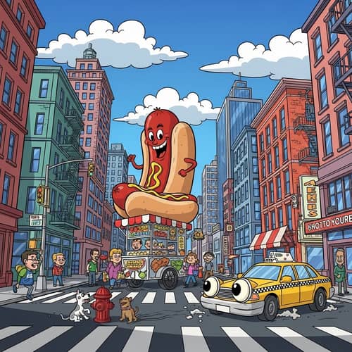 Colorful Cartoon-like Aesthetics in Animation Scene