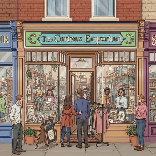 Colorful Small Business Storefront | Products & Shoppers